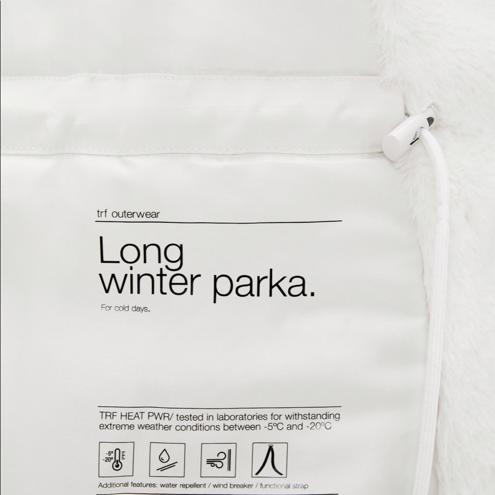 Zara Women’s Water Repellent Long Padded Coat - Picture 9 of 9